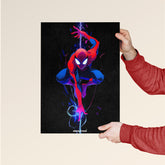 Spider-Man Neon Descent Art Poster